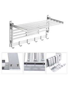 Soporte para Toallas NOLANTISI Montaje en Pared Aluminio Mate