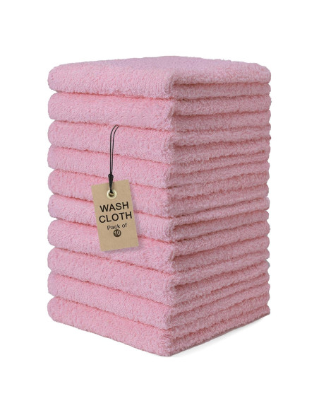 Paquete de 10 Paños de Lavado Textila Rosa Bebé 30x30 cm Paquete de 10 Paños de Lavado Textila Rosa Bebé 30x30 cm
