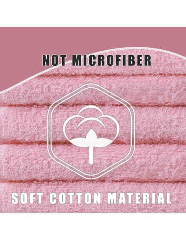 Paquete de 10 Paños de Lavado Textila Rosa Bebé 30x30 cm