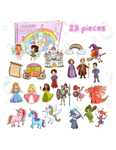 Juguetes de baño de espuma NUBUNI con bolsa de almacenamiento