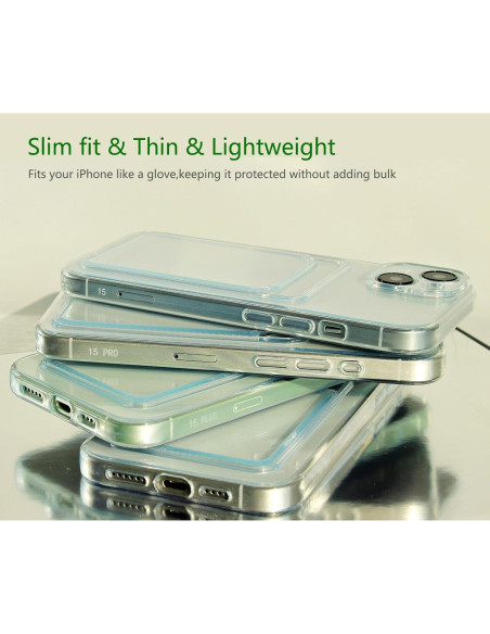 Funda Transparente Chengyuanfeng para iPhone 11 con Ranura para Tarjetas Funda Transparente Chengyuanfeng para iPhone 11 con Ranura para Tarjetas