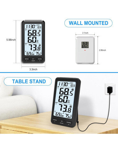 Termómetro Digital Inalámbrico Urageuxy para Piscina Flotante