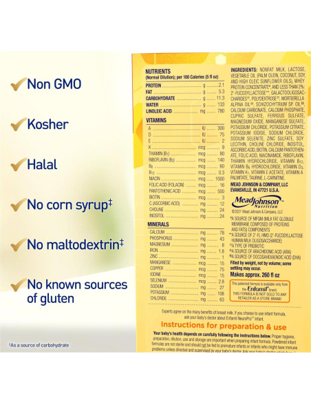 Fórmula Infantil Enfamil NeuroPro 4x1035.4g DHA MFGM