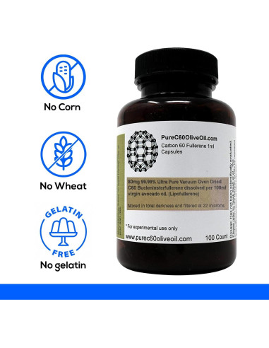 Cápsulas de Aceite de Aguacate Orgánico C60 100ml Grado Alimenticio