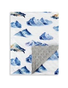 Manta Doble Capa Suave para Bebé FIGEPO 102x76 cm Dinosaurio