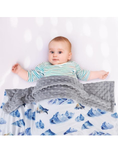 Manta Doble Capa Suave para Bebé FIGEPO 102x76 cm Dinosaurio 2