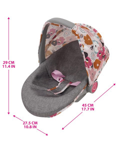 Asiento de Coche para Muñecas 509 Crew Melange Flora 3 en 1 2