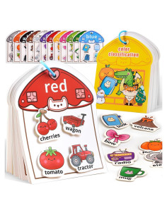 Libro Ocupado Montessori de Colores Muone para Niños 2-4 Años