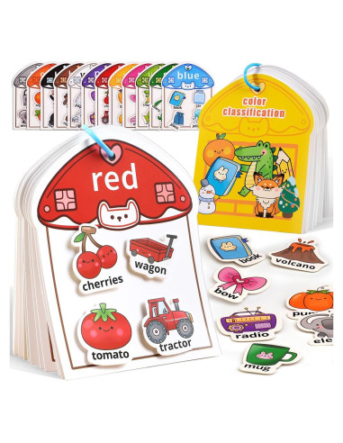 Libro Ocupado Montessori de Colores Muone para Niños 2-4 Años