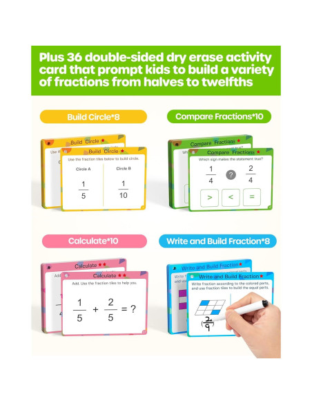 Rompecabezas Educativo de Fracciones D-FantiX de Madera