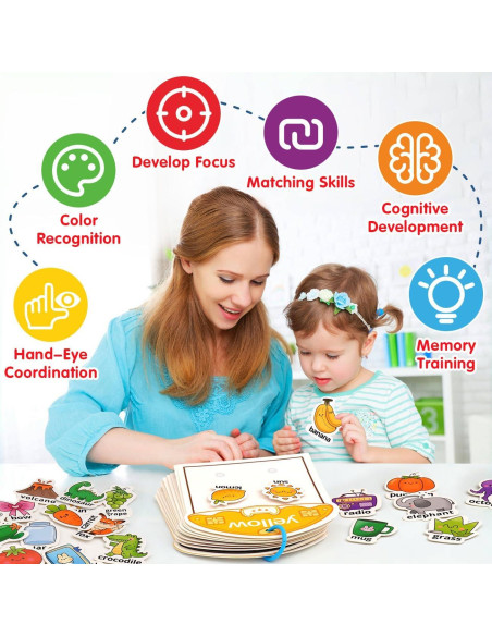 Libro Ocupado Montessori de Colores Muone para Niños 2-4 Años Libro Ocupado Montessori de Colores Muone para Niños 2-4 Años