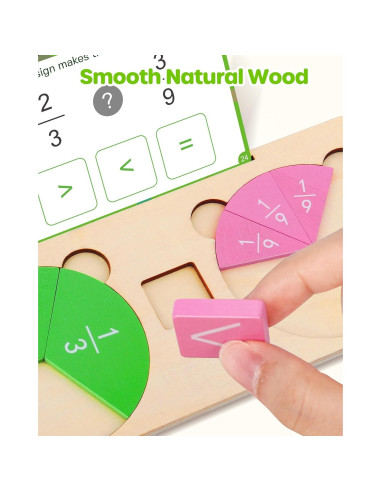 Rompecabezas Educativo de Fracciones D-FantiX de Madera