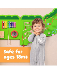 Paneles de Pared de Actividad Cocodrilo Spark & Wow - 11 Actividades - Juguete Sensorial Montessori 18m+ 2