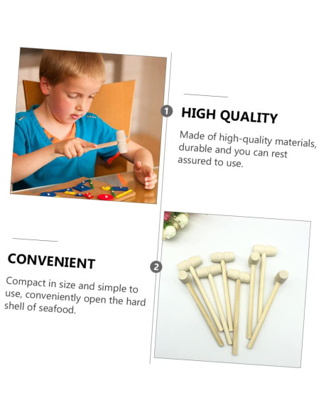 Set de Martillos de Madera Kisangel para Niños - Juguetes Creativos