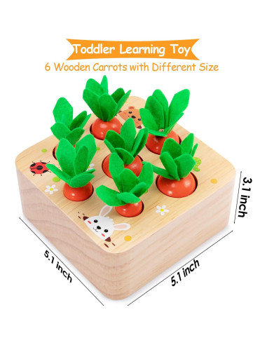 Juguetes Montessori de Madera AOJOYS para Bebés 1-3 Años