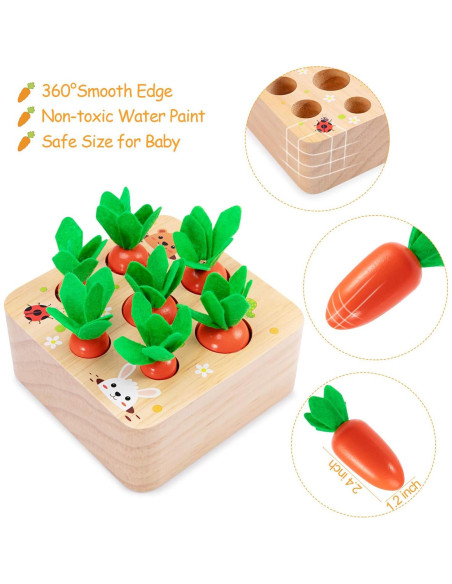 Juguetes Montessori de Madera AOJOYS para Bebés 1-3 Años Juguetes Montessori de Madera AOJOYS para Bebés 1-3 Años