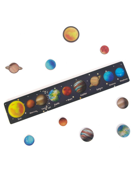 Rompecabezas de Madera Sistema Solar para Niños 3+ WOODENFUN