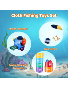 Juguetes Montessori Wintale 27 Piezas Juego de Pesca 1-3 Años 2