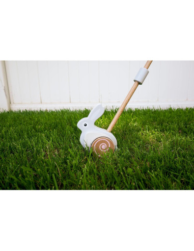 Juguete de empuje de conejo Jack Rabbit Creations - Madera Montessori