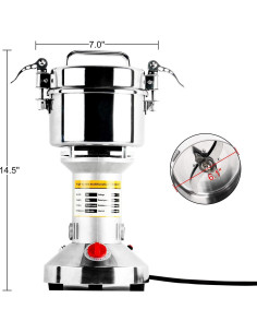 Molino Eléctrico de Granos Homend 700g 2500W Acero Inoxidable 2