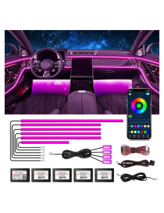 Luces LED de Tira WEBUPAR 10 en 1 RGB 444.5 cm para Carro