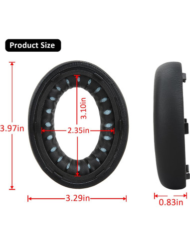 Almohadillas de Reemplazo Earrock para Auriculares Bose QC Ultra - Cuero y Espuma