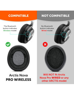 Almohadillas WC StealthZ para Arctis Nova Pro Inalámbrico - Comodidad y Sonido Mejorado 2