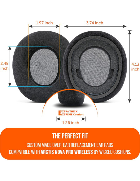 Almohadillas WC StealthZ para Arctis Nova Pro Inalámbrico - Comodidad y Sonido Mejorado