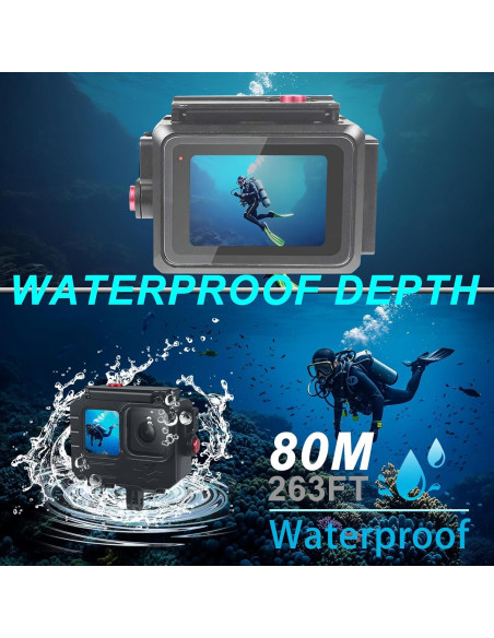 Caja Impermeable SRUIM para Go Pro Hero 13/12/11/10/9 - 80M