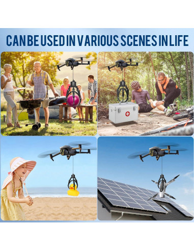 Garra Mecánica para Drone Amanely TF381 - Control Remoto 1km