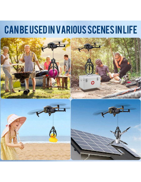 Garra Mecánica para Drone Amanely TF381 - Control Remoto 1km