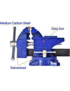 Prensa de Banco Rolin 11.4 cm con Base Giratoria 240 2