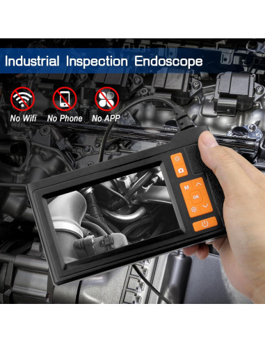 Cámara Endoscópica Ginocaco Doble Lente 4.3" HD IP67 4.88m