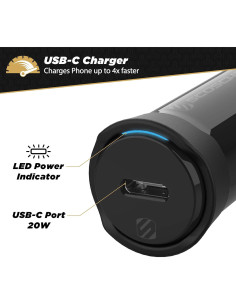 Cargador de Coche Rápido USB-C Scosche CPDC20 20W Power Delivery 2