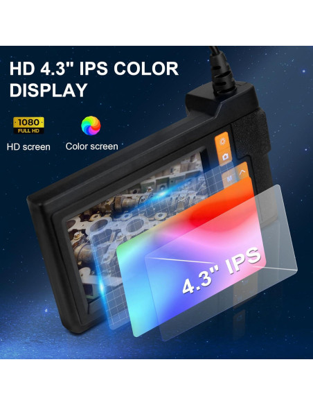 Cámara Endoscópica Ginocaco Doble Lente 4.3" HD IP67 4.88m Cámara Endoscópica Ginocaco Doble Lente 4.3" HD IP67 4.88m