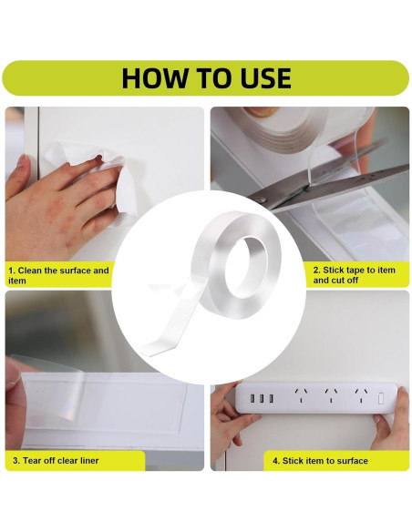 Cinta Doble Cara Aylaa T008 3.05m Alta Resistencia Adhesiva