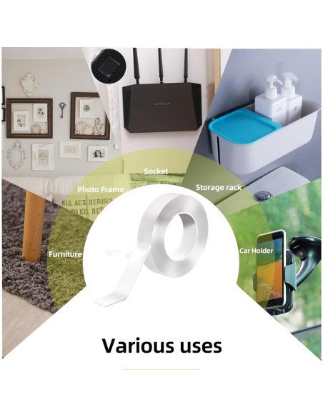 Cinta Doble Cara Aylaa T008 3.05m Alta Resistencia Adhesiva