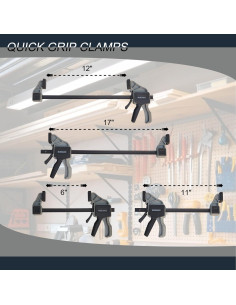 Garras de barra NOEAIKE 6 piezas 30.48 cm y 15.24 cm 2