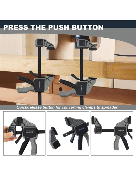 Garras de barra NOEAIKE 6 piezas 30.48 cm y 15.24 cm