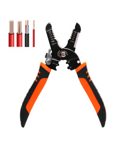 Pelacables Htaexpu 5-en-1 10-22 AWG Ergonómico Acero Naranja