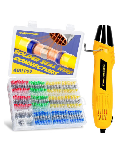 Kit de Conectores de Cable Haisstronica 400PCS con Pistola de Calor