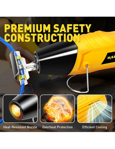 Kit de Conectores de Cable Haisstronica 400PCS con Pistola de Calor