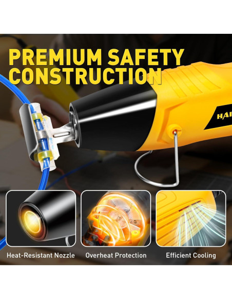 Kit de Conectores de Cable Haisstronica 400PCS con Pistola de Calor