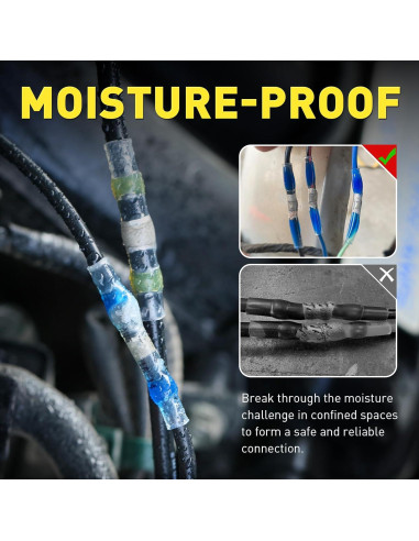 Kit de Conectores de Cable Haisstronica 400PCS con Pistola de Calor