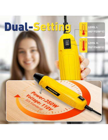 Kit de Conectores de Cable Haisstronica 400PCS con Pistola de Calor