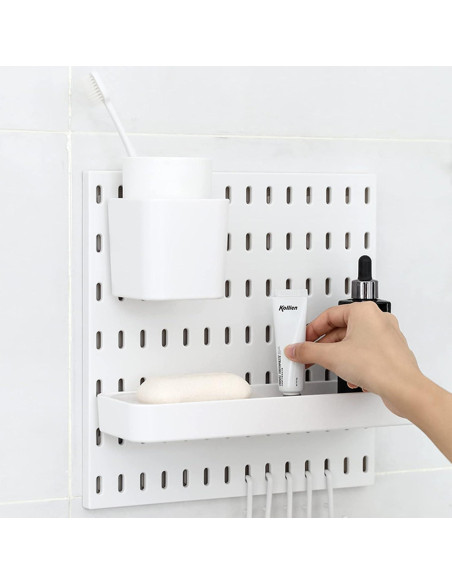 Organizador de Pared Aecllcea 27.4x9 cm Blanco - Bandejas DIY