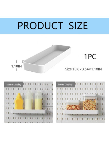 Organizador de Pared Aecllcea 27.4x9 cm Blanco - Bandejas DIY