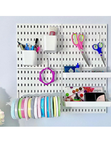Organizador de Pared Aecllcea 27.4x9 cm Blanco - Bandejas DIY