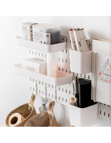Organizador de Pared Aecllcea 27.4x9 cm Blanco - Bandejas DIY