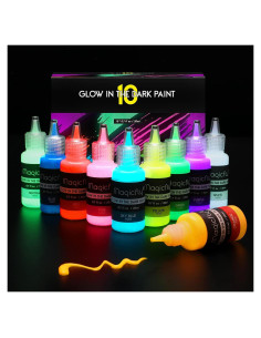 Set de Pintura Acrílica Luminosa Magicfly 10 Colores 20 ml